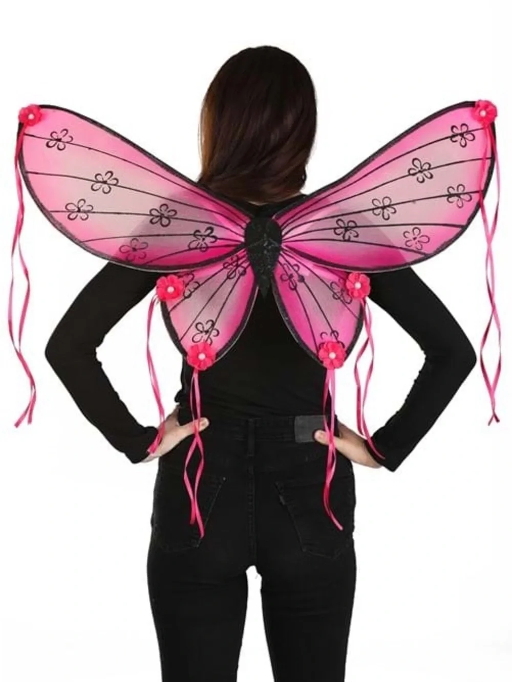 Pink Butterfly Wings Adult Costume Accessory
